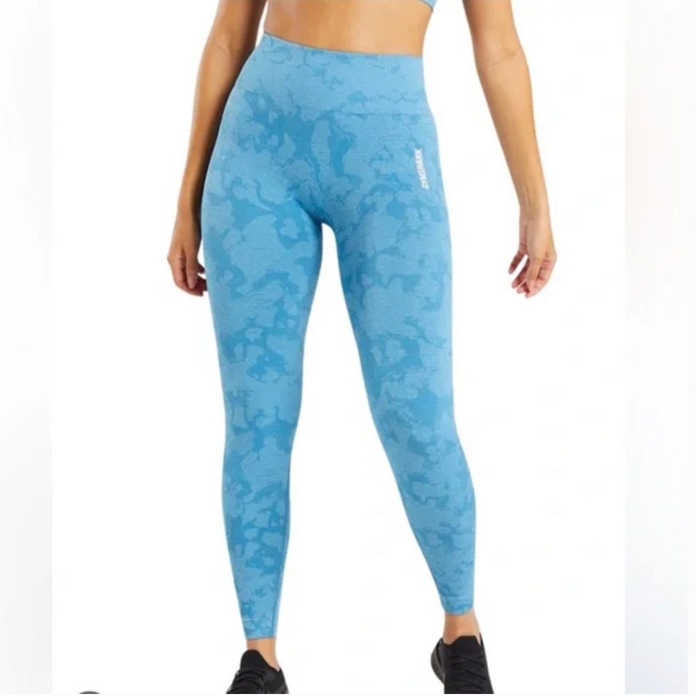 Gymshark Adapt Camo Seamless Leggings - Blue